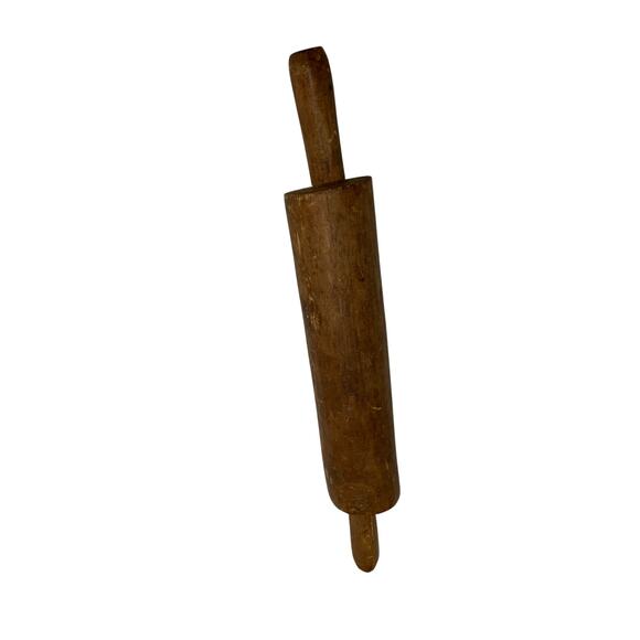Vintage Antique Hand Turned Rolling Pin Primitive - Picture 7 of 14